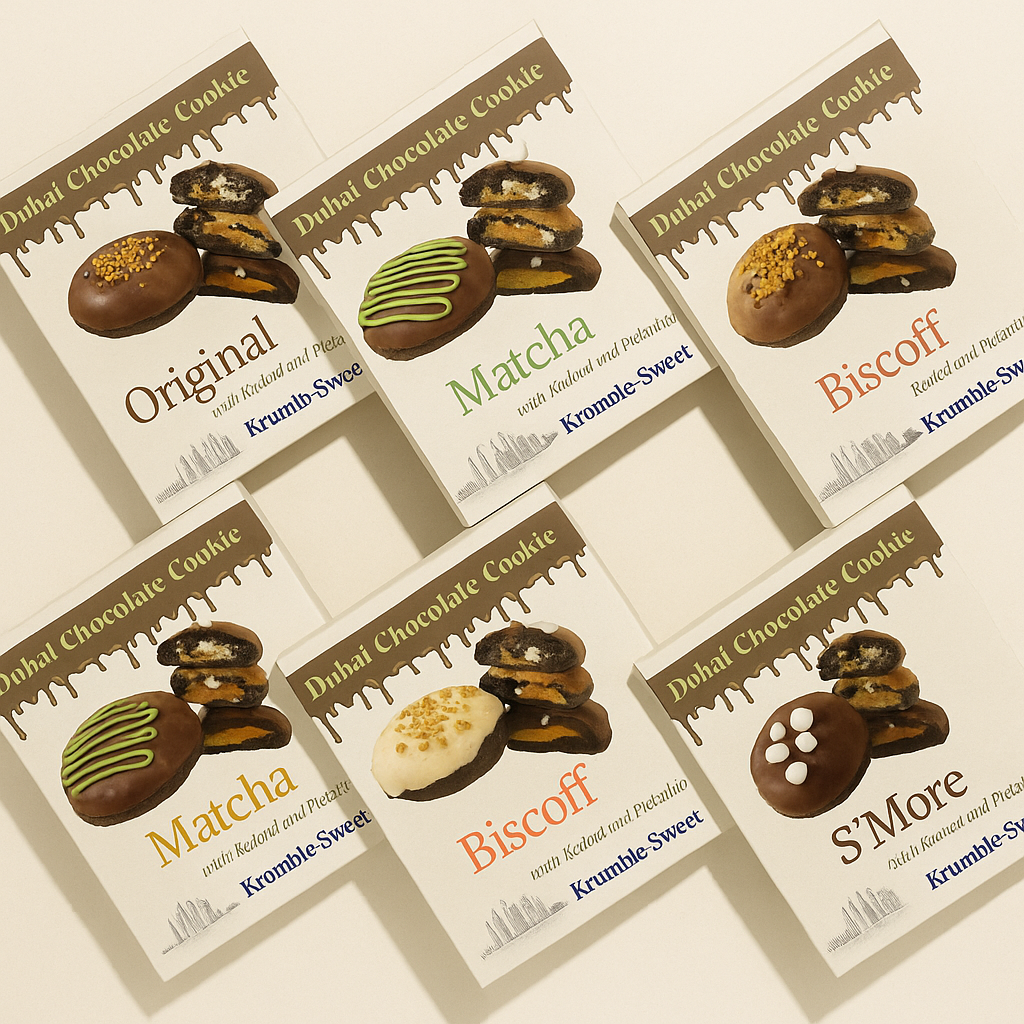 Dubai Chocolate Cookie – 6 Assorted Pack